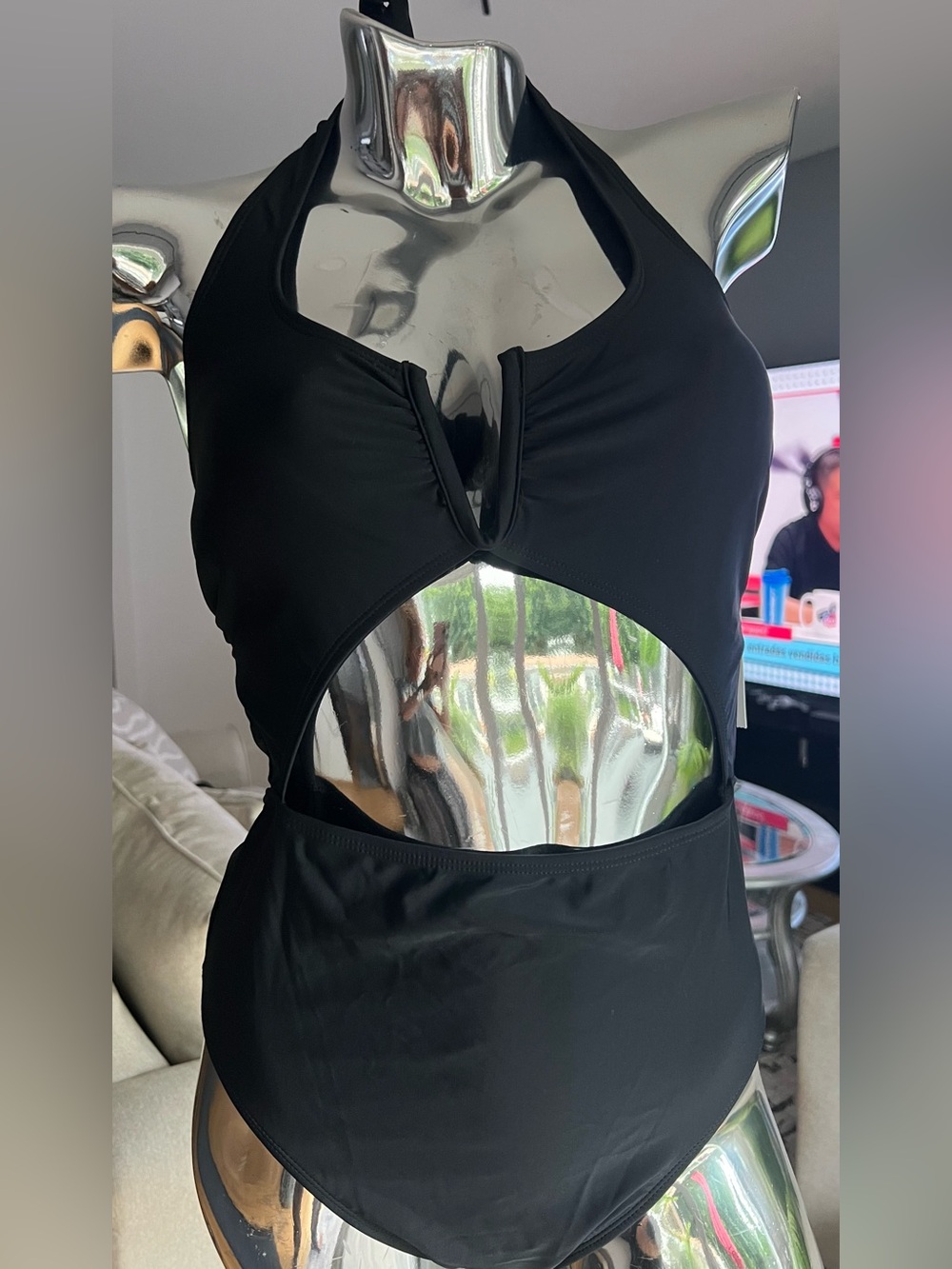 Black Cutout One-Piece Swimsuit